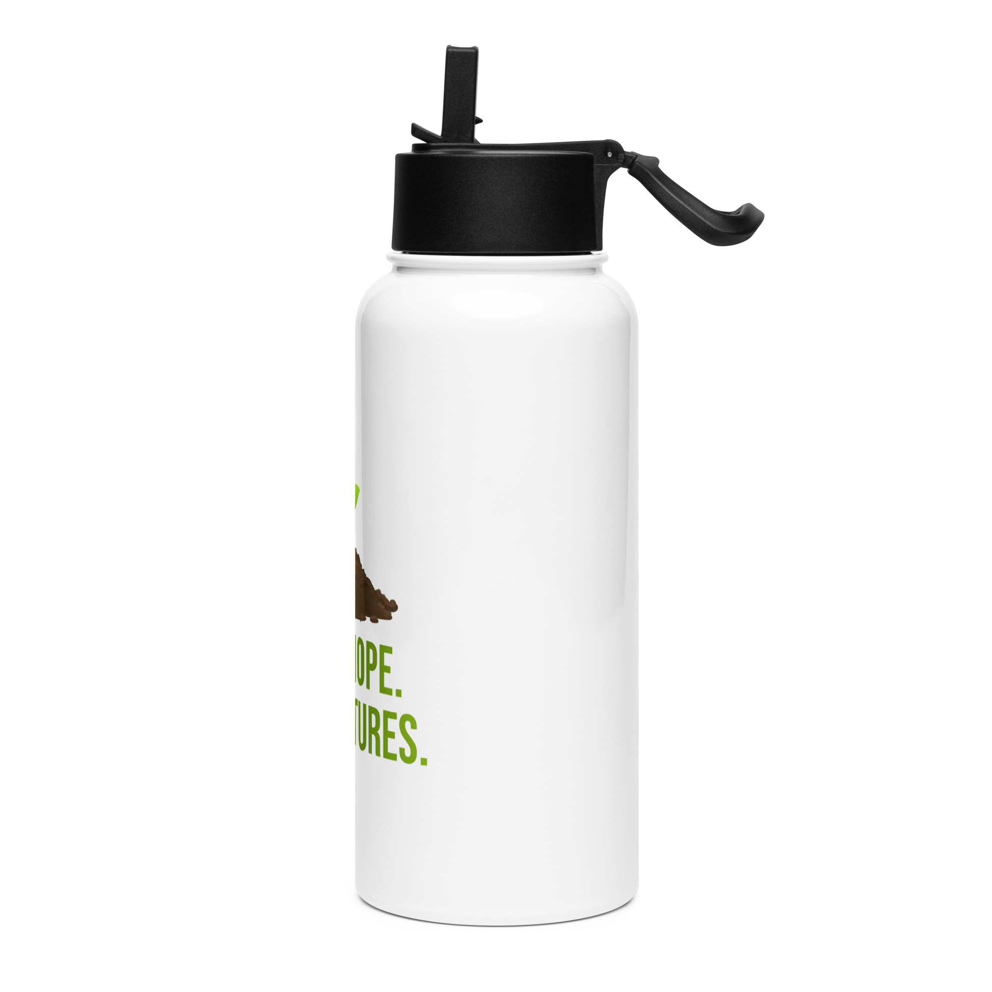 Stainless steel water bottle with a straw lid – Plant Hope. Grow futures - Image 3