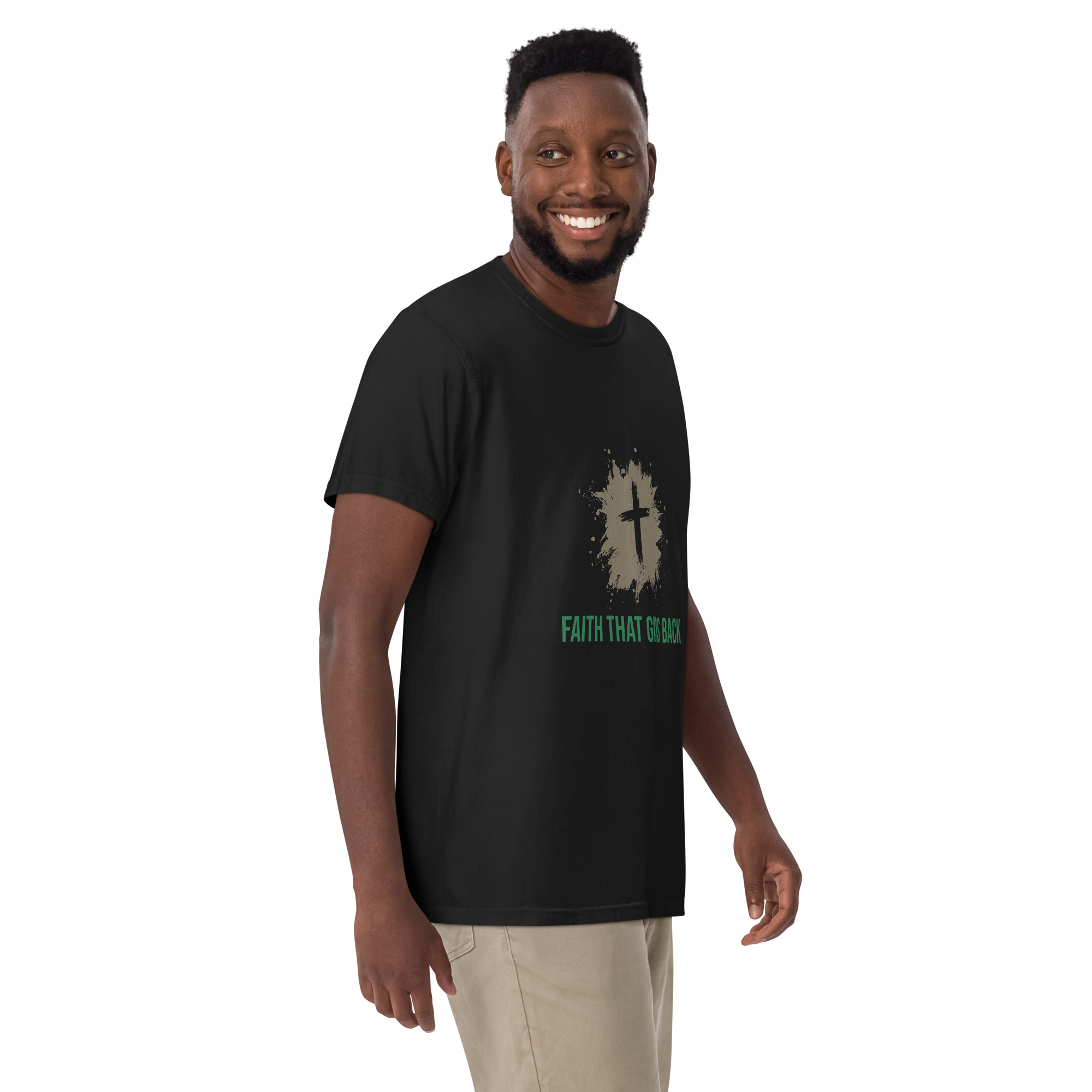Unisex garment-dyed heavyweight t-shirt – Faith that gives back - Image 4