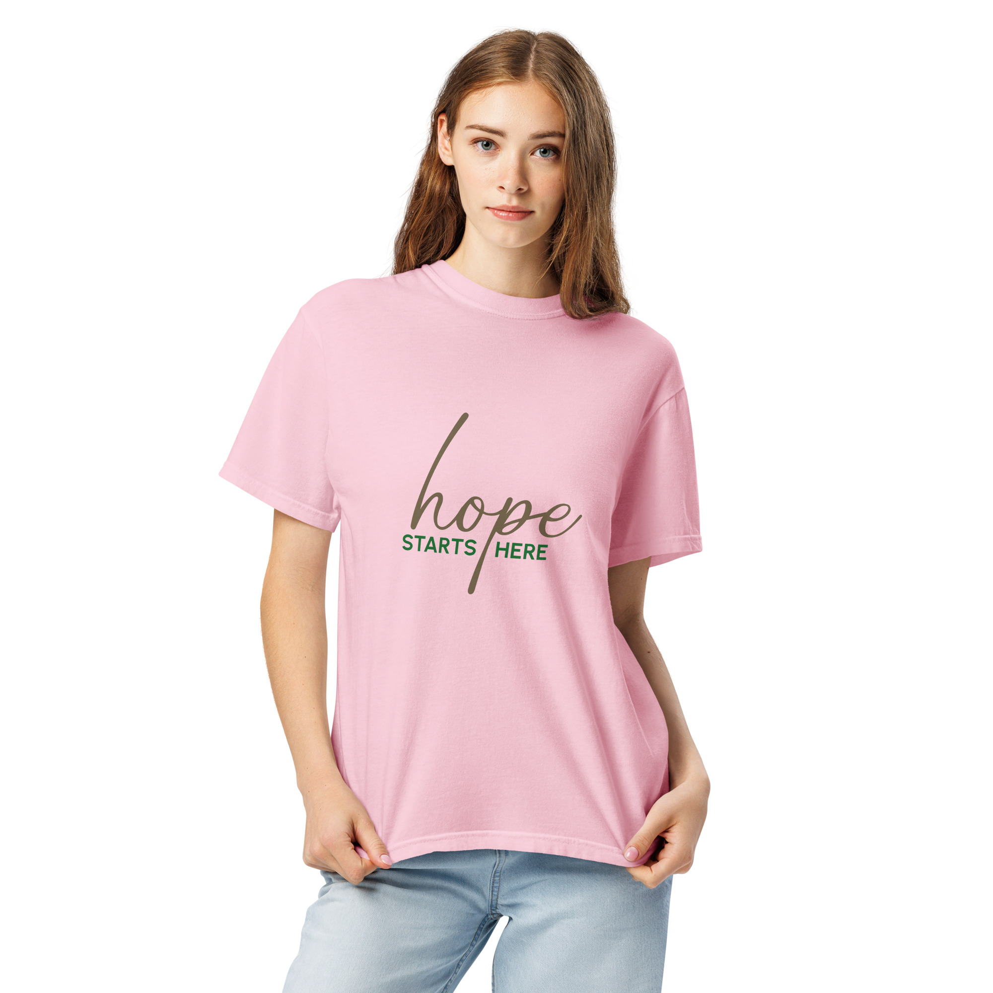 Unisex garment-dyed heavyweight t-shirt – Hope starts here - Image 18