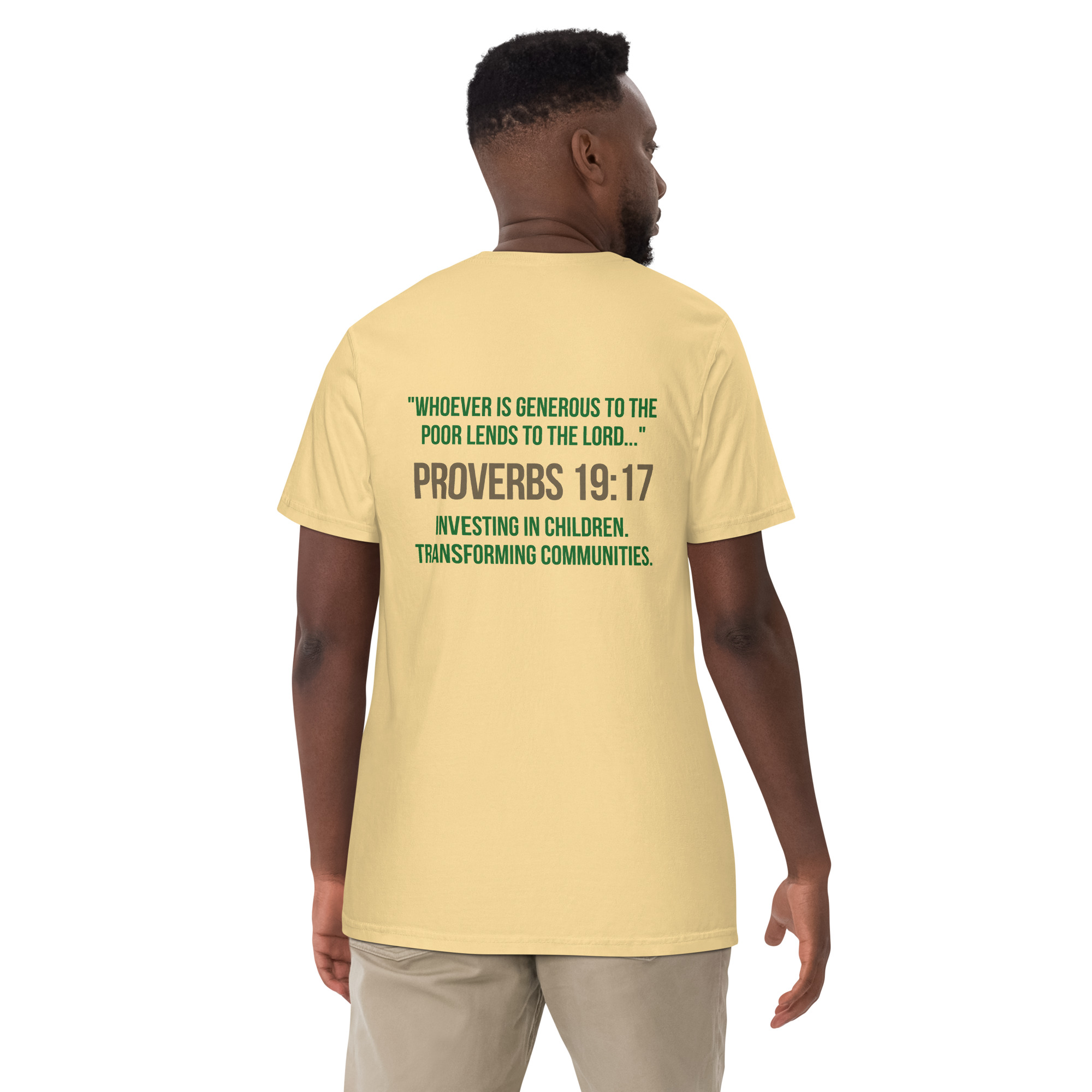 Unisex garment-dyed heavyweight t-shirt – Faith that gives back - Image 2