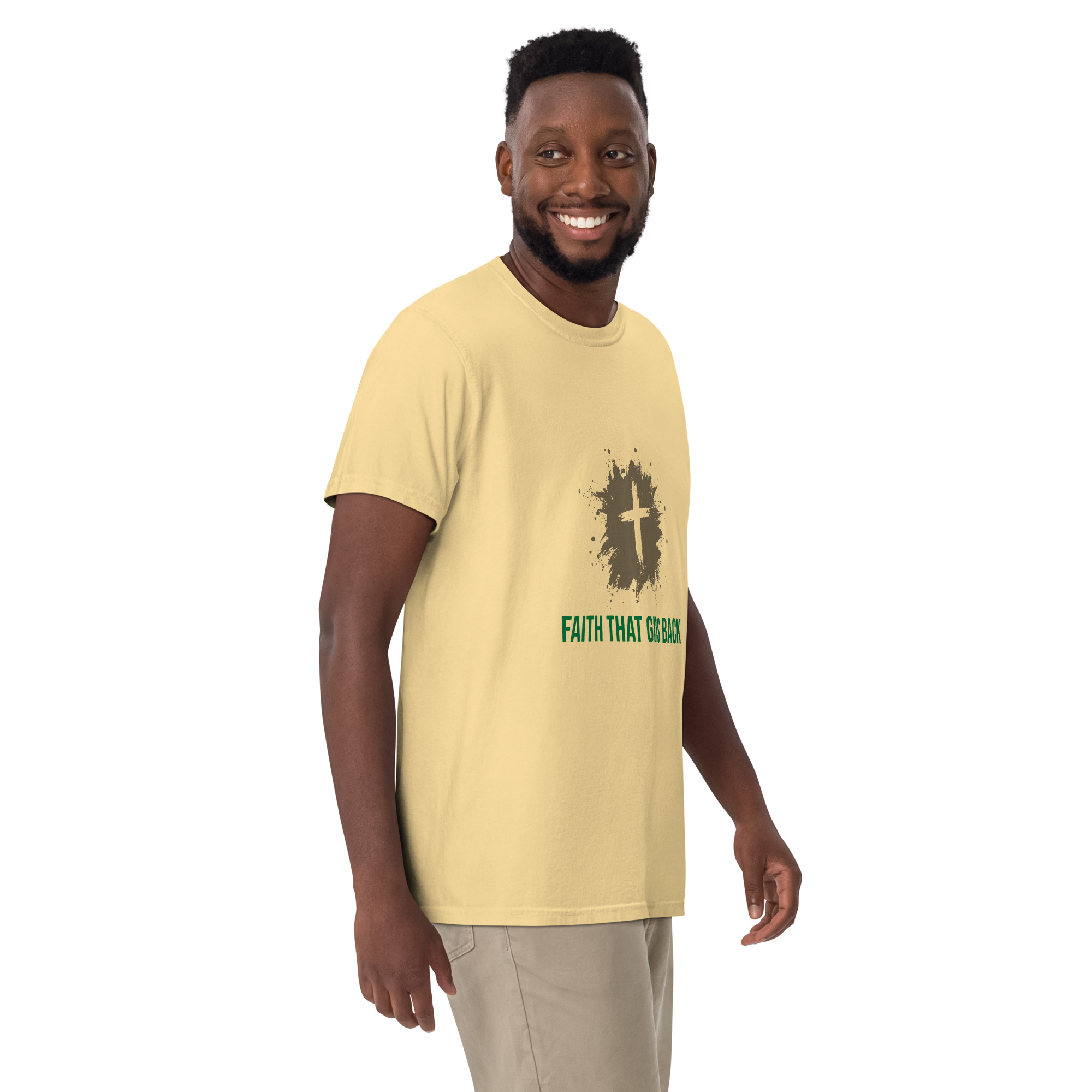 Unisex garment-dyed heavyweight t-shirt – Faith that gives back
