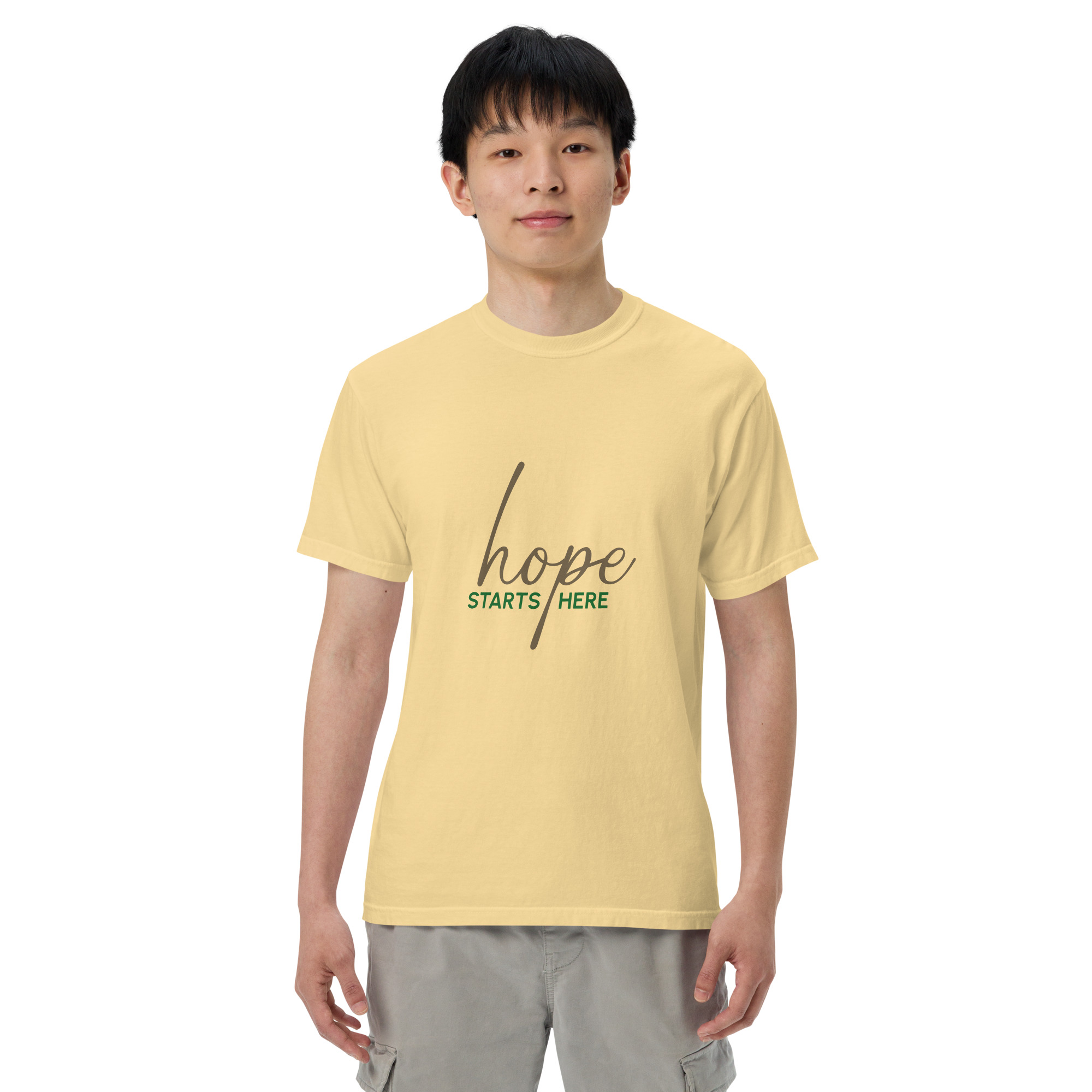 Unisex garment-dyed heavyweight t-shirt – Hope starts here - Image 10