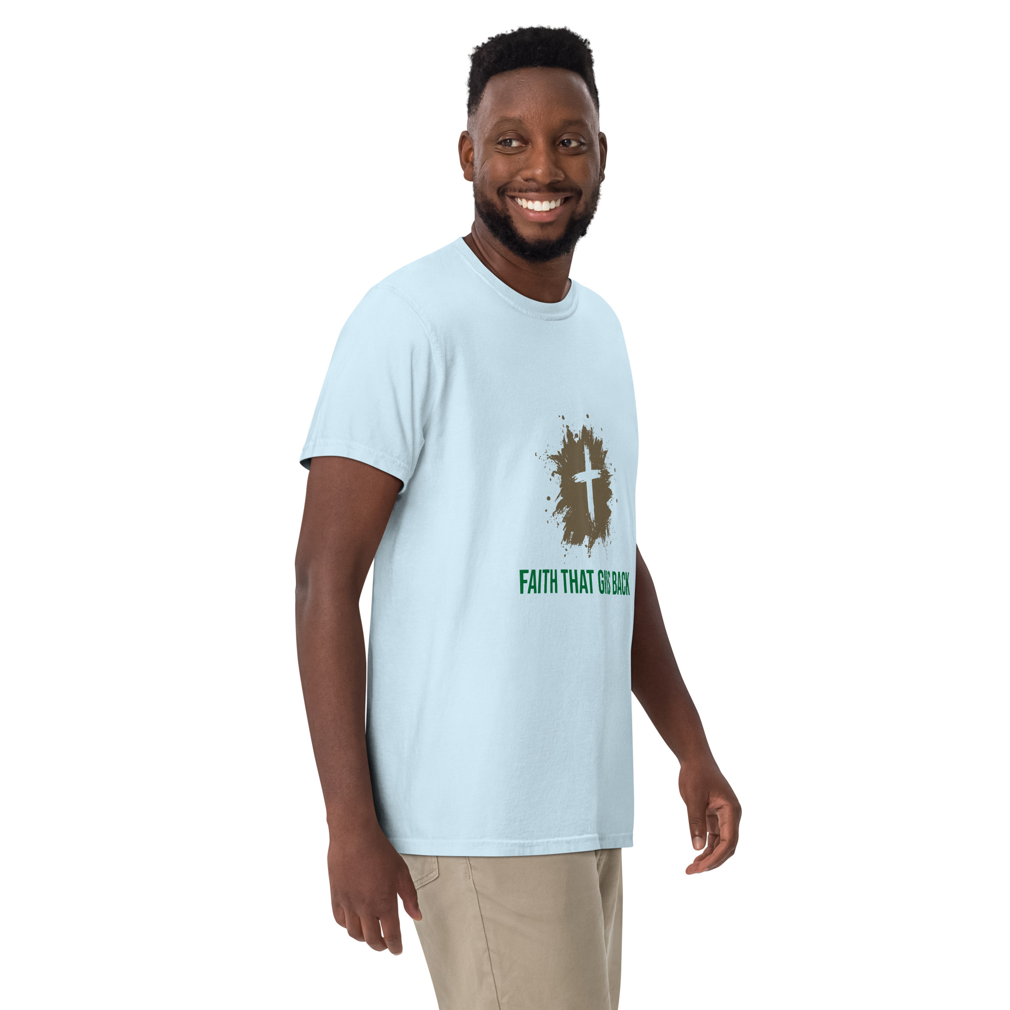 Unisex garment-dyed heavyweight t-shirt – Faith that gives back - Image 19