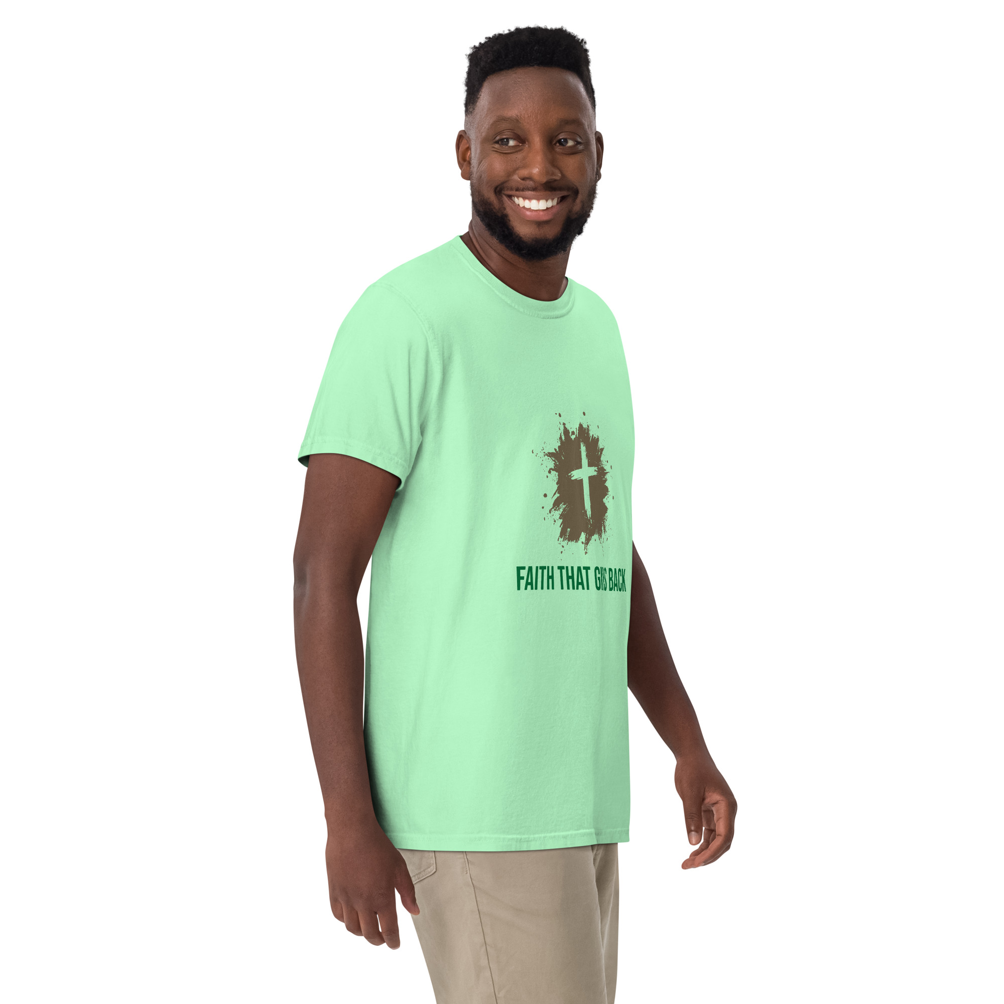 Unisex garment-dyed heavyweight t-shirt – Faith that gives back - Image 13