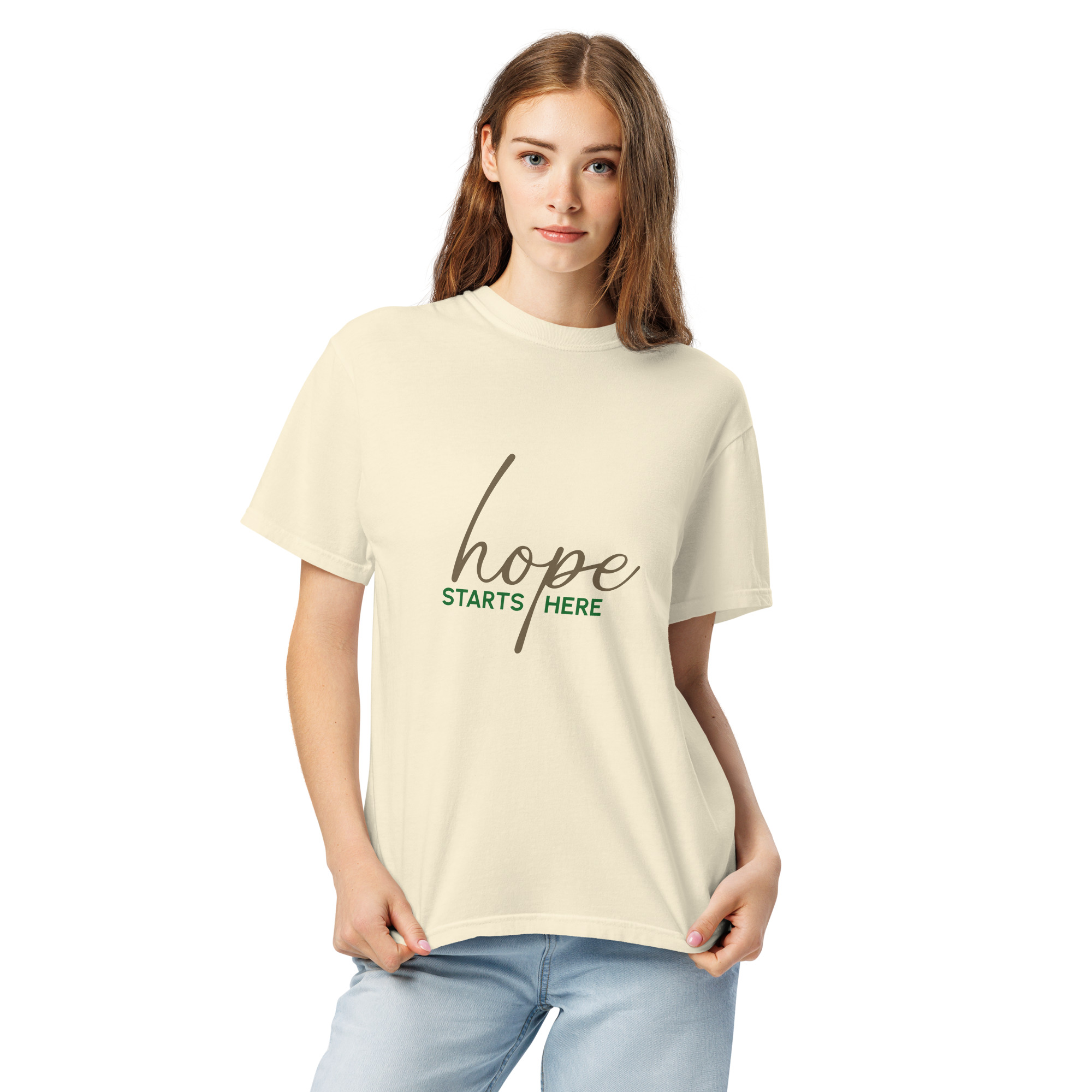 Unisex garment-dyed heavyweight t-shirt – Hope starts here - Image 15