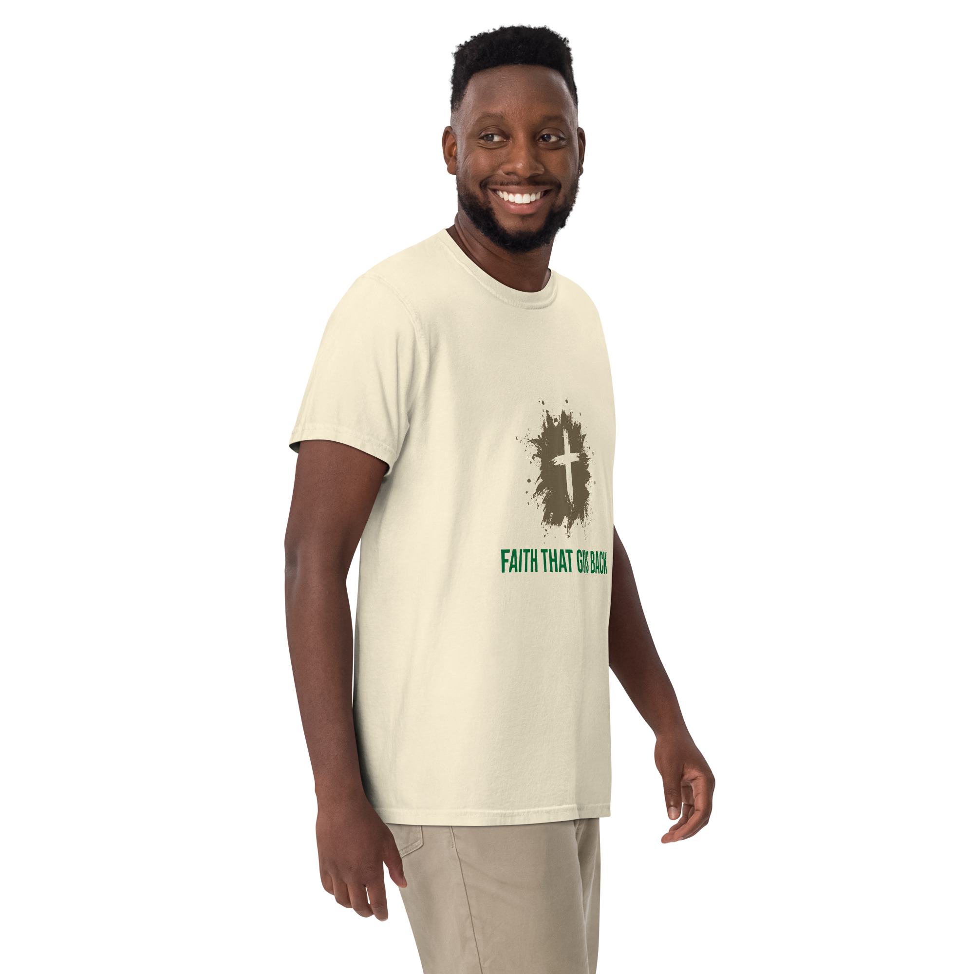 Unisex garment-dyed heavyweight t-shirt – Faith that gives back - Image 16