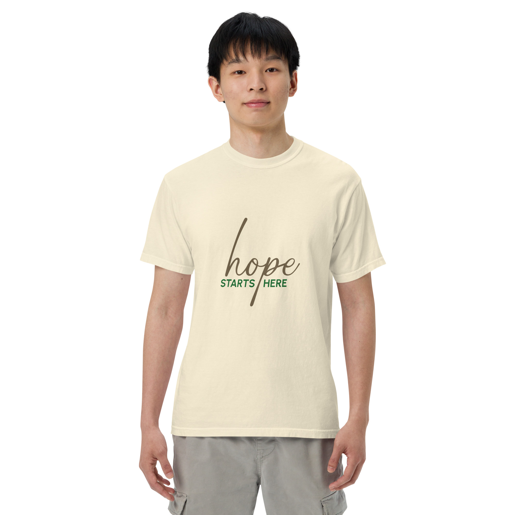 Unisex garment-dyed heavyweight t-shirt – Hope starts here - Image 13