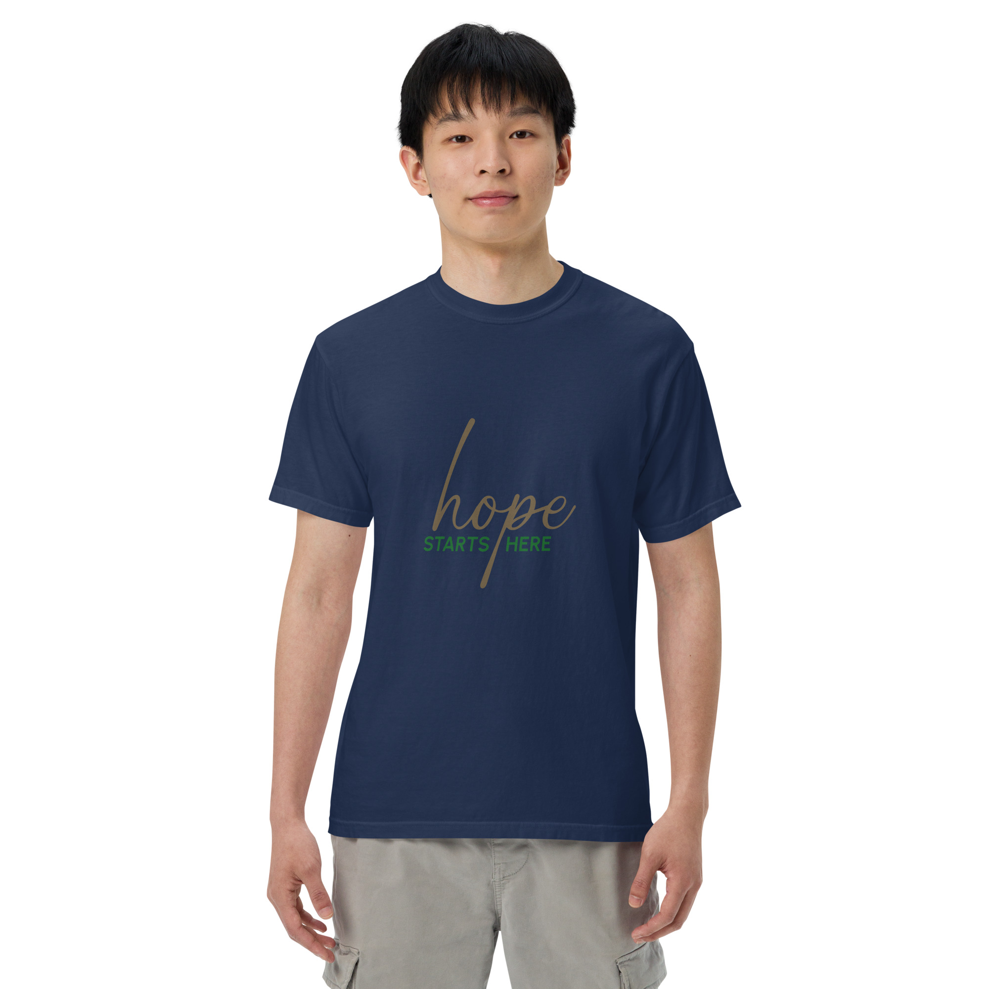Unisex garment-dyed heavyweight t-shirt – Hope starts here - Image 7