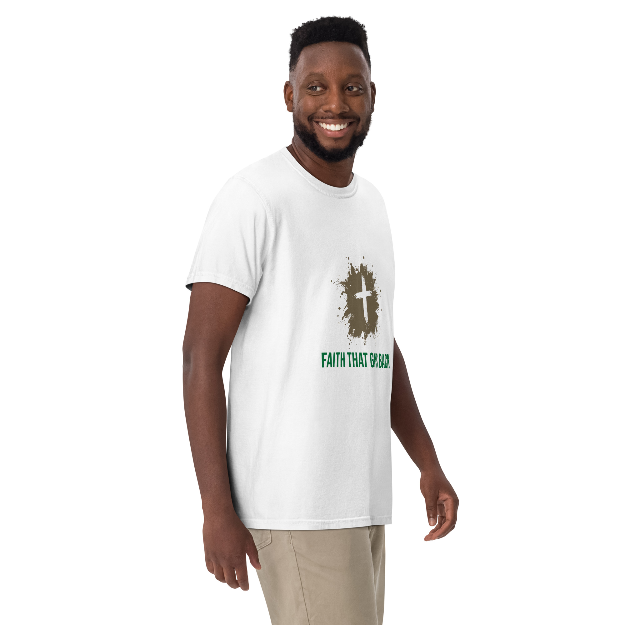 Unisex garment-dyed heavyweight t-shirt – Faith that gives back - Image 7