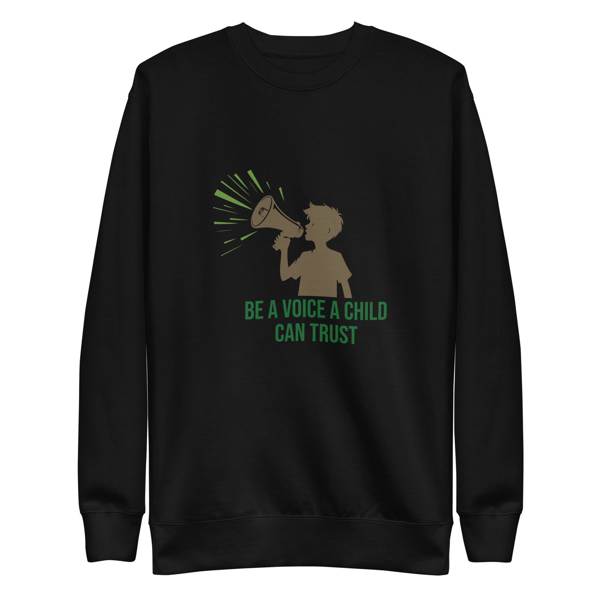 Unisex Premium Sweatshirt - Be a voice a child can trust - Image 3