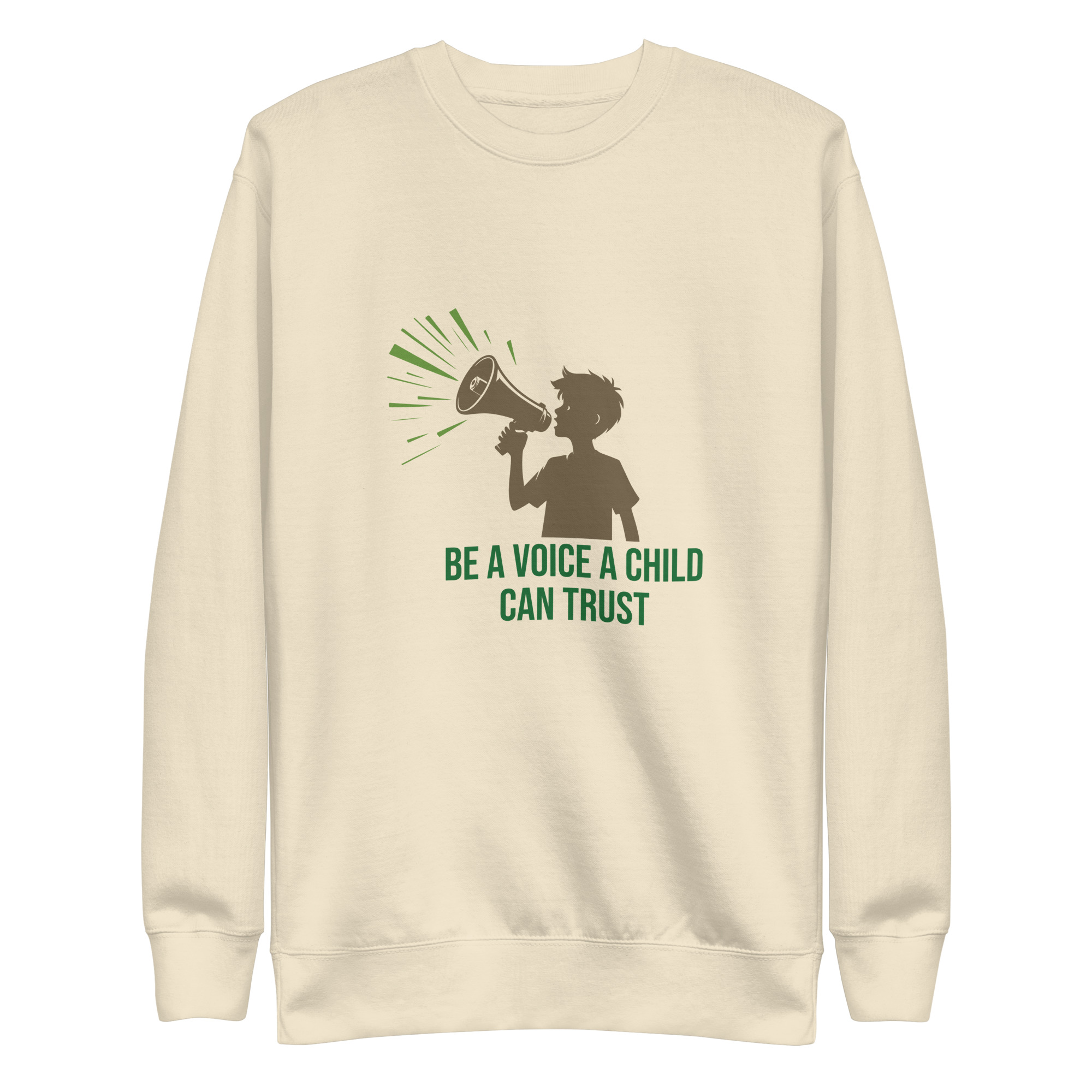 Unisex Premium Sweatshirt - Be a voice a child can trust
