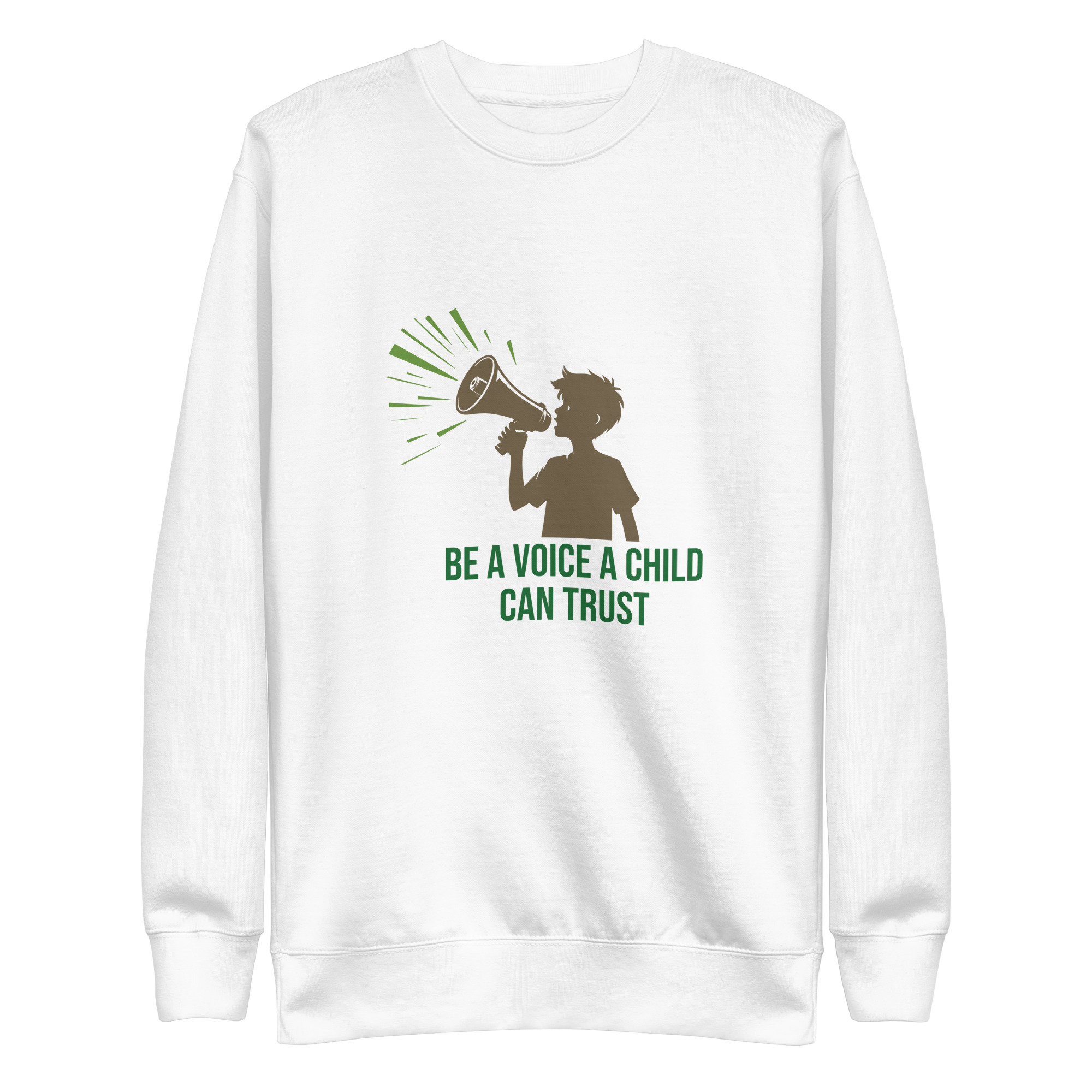 Unisex Premium Sweatshirt - Be a voice a child can trust - Image 13